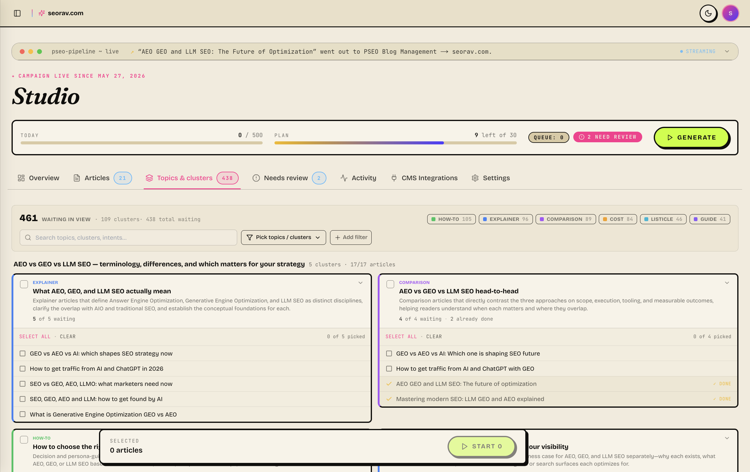 Programmatic SEO studio